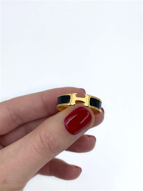 hermes enamel ring